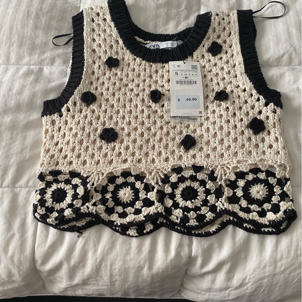 Selling a beautiful crocheted Sara top ready for your next Coachella concert